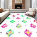 Vibrant Geometric Starburst Pattern Rug