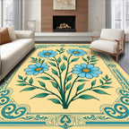 Floral Garden Border Design Rug