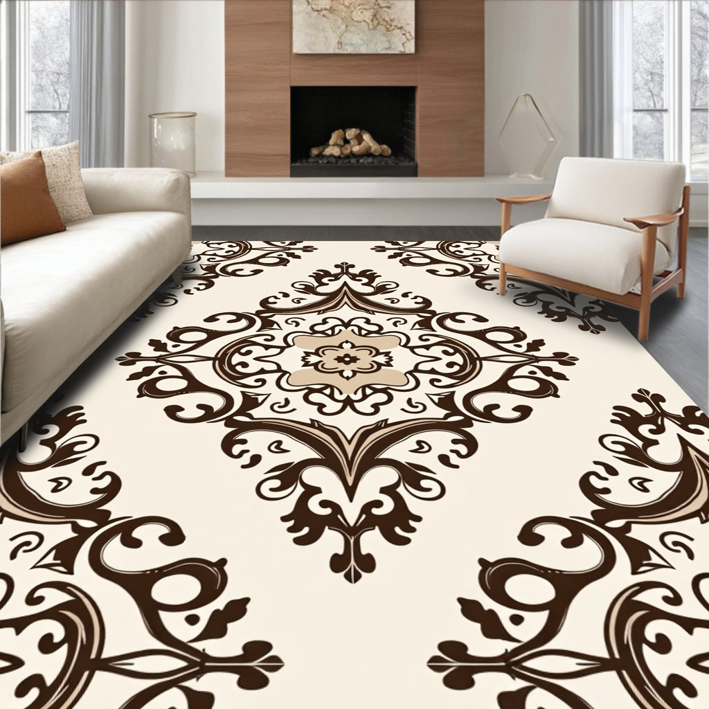 Classic Floral Symmetry Design Rug