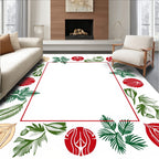 Organic Fern Leaf Border Rug