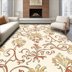 Ornate Floral Swirls Pattern Rug
