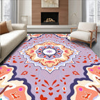 Vibrant Mandala Geometric Pattern Rug