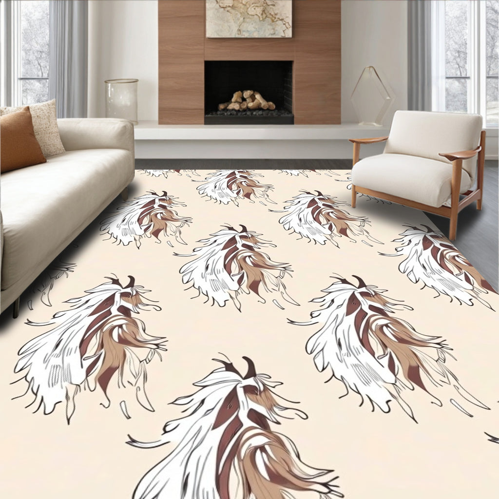 Abstract Mane Pattern Design Rug