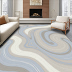 Modern Swirl Abstract Art Rug
