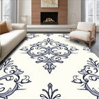 Ornate Vintage Scrollwork Pattern Rug