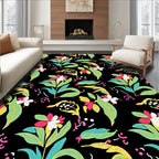 Tropical Floral Pattern Design Rug