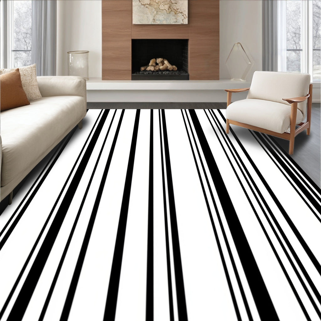Bold Vertical Stripe Pattern Rug