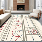 Striking Geometric Intertwined Lines Rug