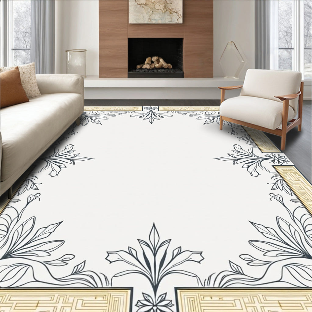 Ornate Filigree Floral Design Rug