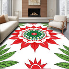 Bold Floral Medallion Pattern Rug