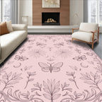 Enchanting Butterfly and Moon Motif Design Rug