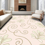 Gentle Cream Floral Swirls Rug