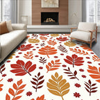 Autumn Leaf Pattern Design Rug