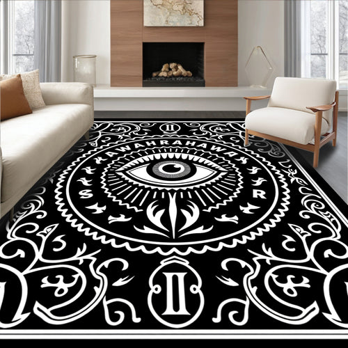 All Seeing Eye Tribal Border Rug