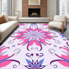 Floral Petal Patterned Mandala Rug
