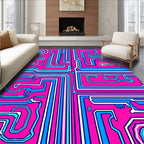 Vibrant Electric Circuit Pattern Rug