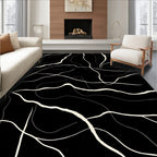 Minimalist Off-White Abstract Lines Rug