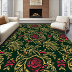 Luxurious Floral Vine Patterned Rug