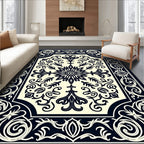 Classic Floral Border Design Rug