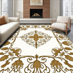 Elegant Floral Swirl Pattern Rug