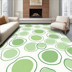 Organic Green Blob Pattern Rug