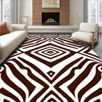 Bold Abstract Zebra Stripe Pattern Rug