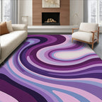 Swirling Purple Abstract Pattern Rug