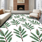 Evergreen Branch Pattern Design Rug