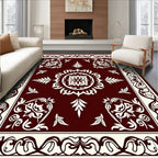Ornate Floral Mandala Cream Border Rug