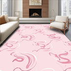 Pink Abstract Swirls Pattern Rug
