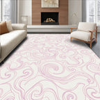 Elegant Pink Swirl Pattern Rug