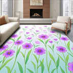 Purple Daisy Field Pattern Rug