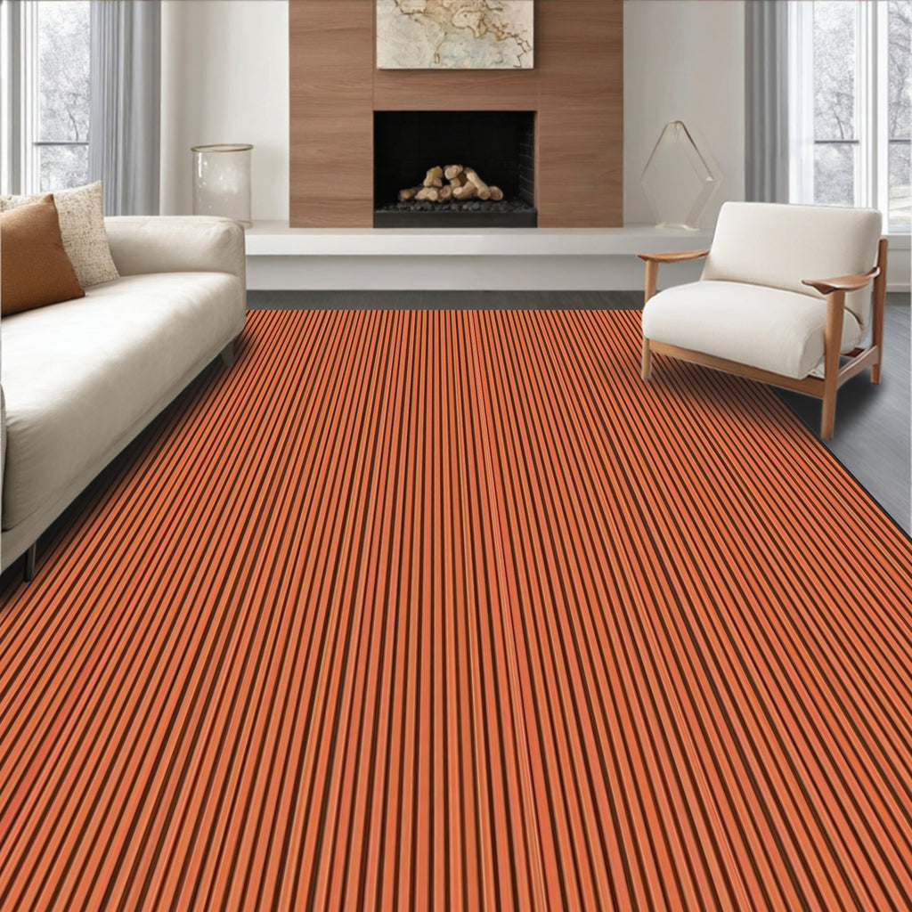 Bold Vertical Stripe Aesthetic Rug