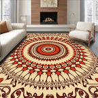 Ornate Floral Medallion Pattern Rug