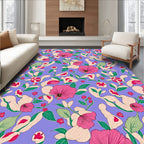 Whimsical Floral Pattern Rug