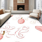 Pink Pumpkin Swirl Pattern Rug