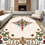 Ornamental Floral Medallion Design Rug