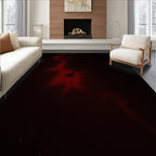 Deep Red Cosmic Splash Design Rug