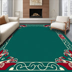 Classic Floral Border Design Rug