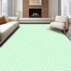 Mint Gold Contour Lines Rug