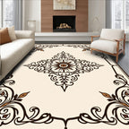 Intricate Floral Medallion Design Rug