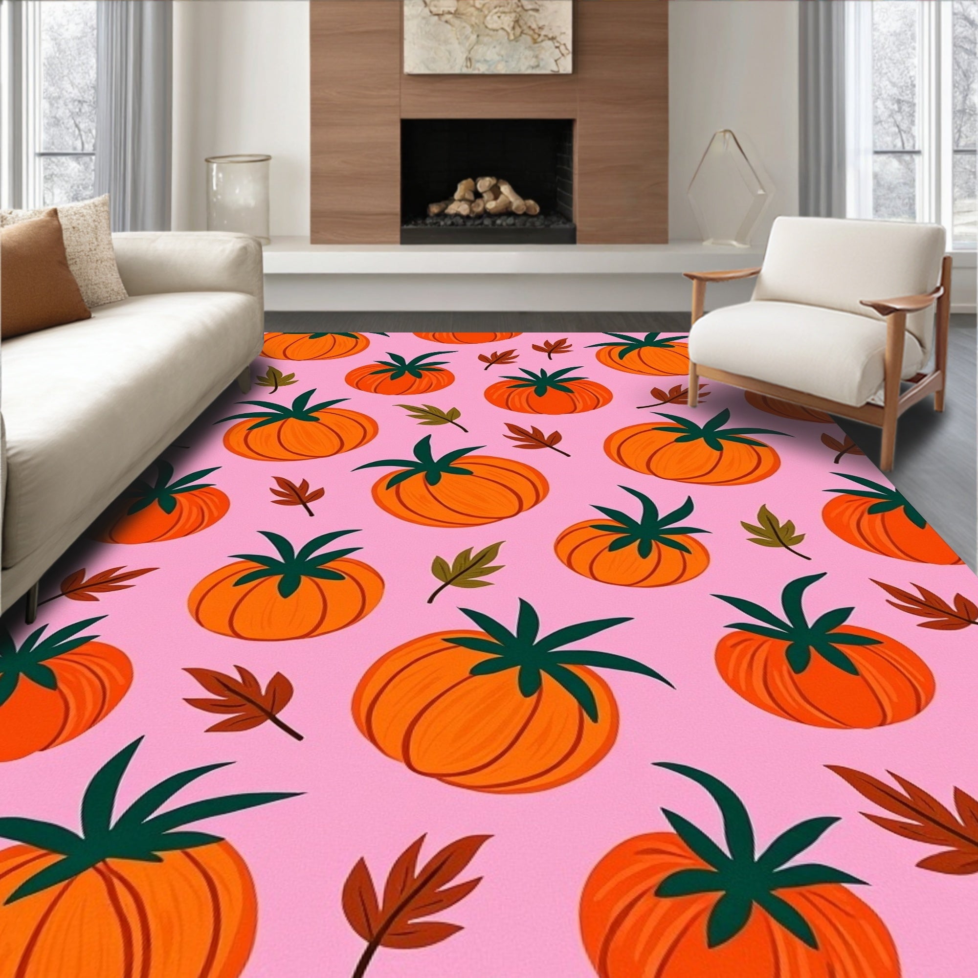 Pumpkin Patch Pattern Rug