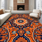 Vibrant Mandala Patterned Textile Design Rug