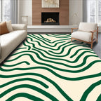Abstract Organic Wave Pattern Rug