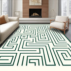 Intricate Maze Pattern Design Rug