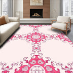 Elegant Floral Mandala Pattern Rug