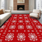 Winter Snowflake Holiday Design Rug