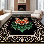 Whimsical Fox With Floral Border Design Rug