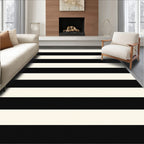 Bold Black and White Stripes Rug