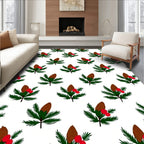 Winter Pinecone Berry Garland Rug